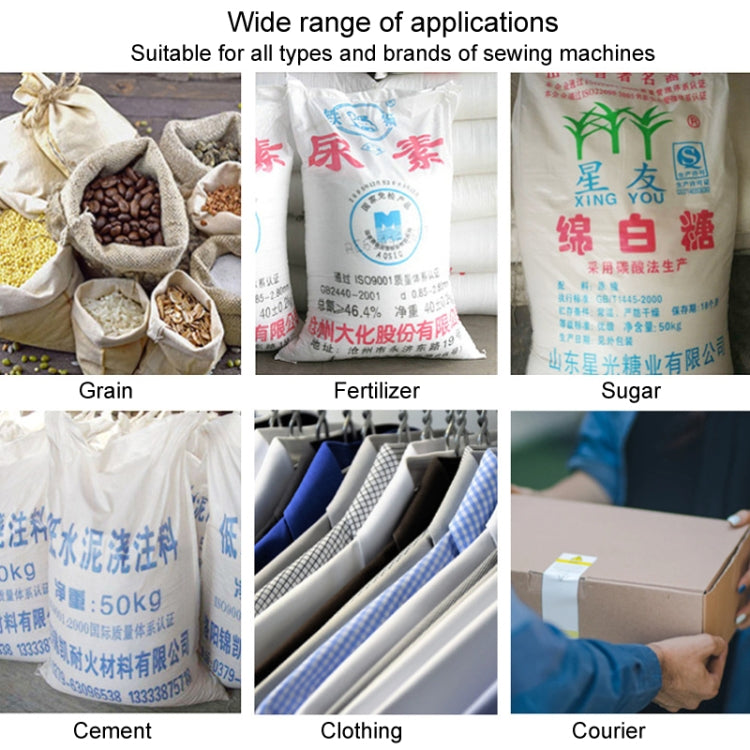 Short Fiber Polyester Rice Bag Sealing Thread Packing Line Cotton Thread For Sewing - White