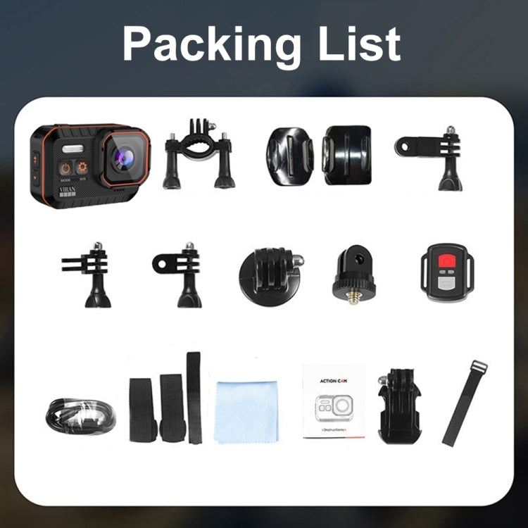 SC002 4K/60FPS IP68 Waterproof WiFi HD Mini Outdoor Sports Diving Camera, Color: Black+64G