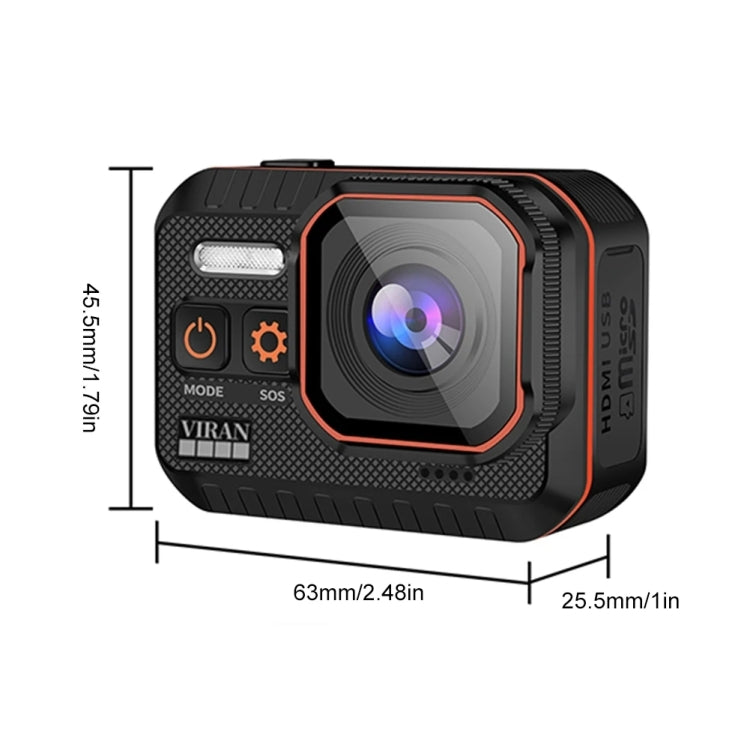 SC002 4K/60FPS IP68 Waterproof WiFi HD Mini Outdoor Sports Diving Camera, Color: Black+64G