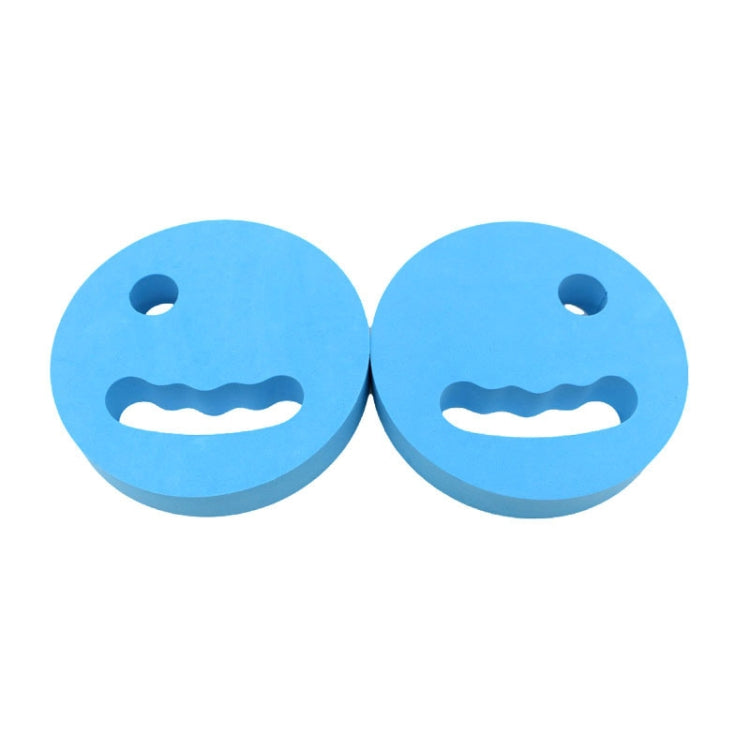 1pair Adult Children Swimming Hand Grip Floating Board Thickened Water Beater Board, Color: Round Comfort Light Blue