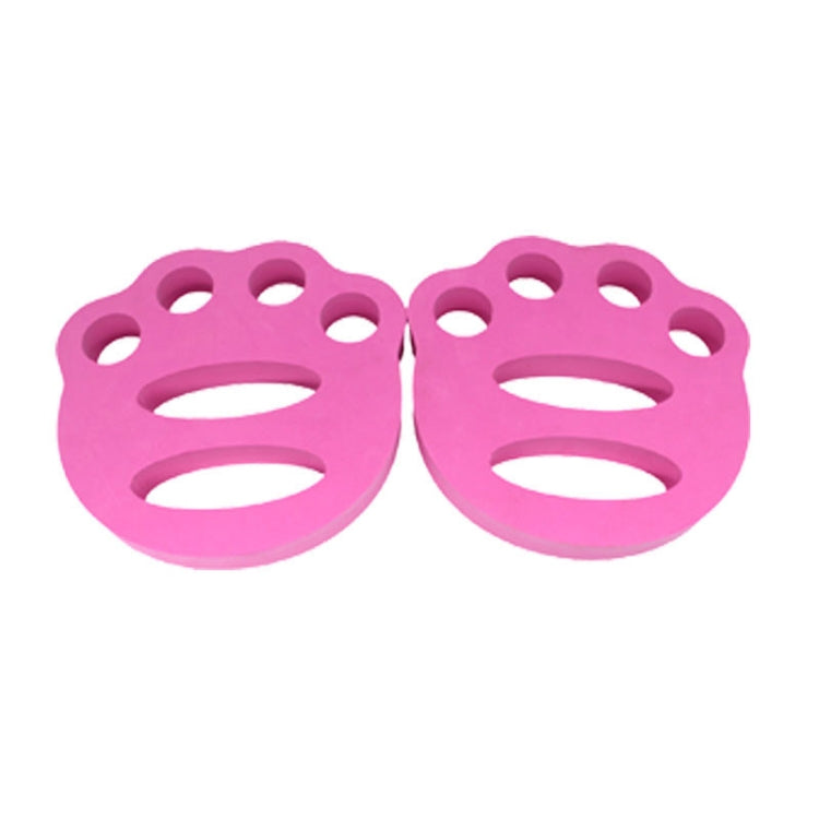 1pair Adult Children Swimming Hand Grip Floating Board Thickened Water Beater Board, Color: Meow Paw Rose Red