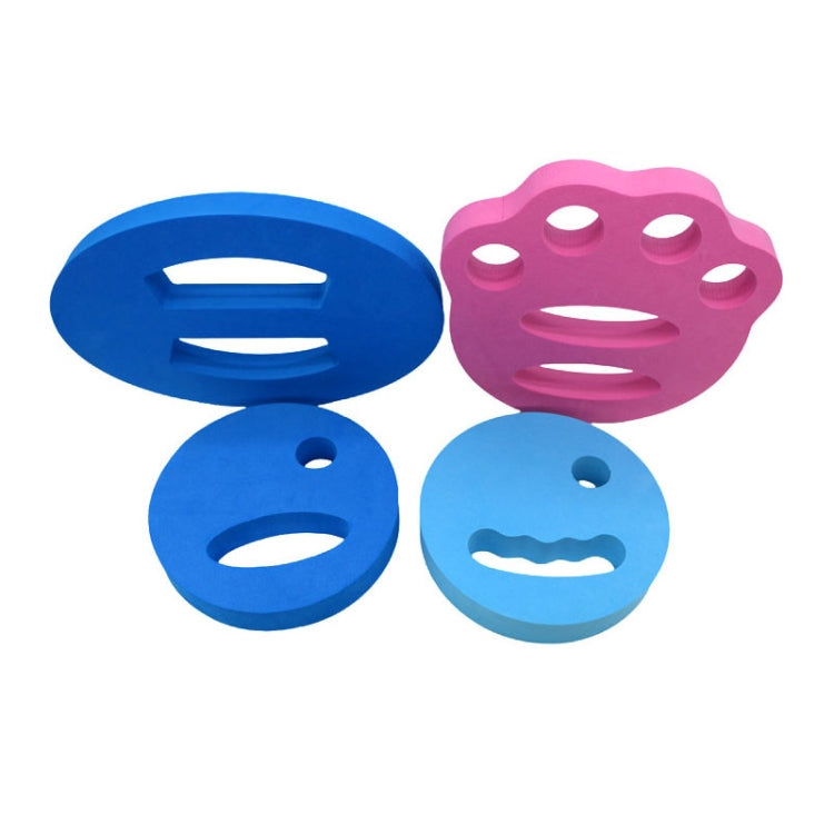 1pair Adult Children Swimming Hand Grip Floating Board Thickened Water Beater Board, Color: Oval Dark Blue