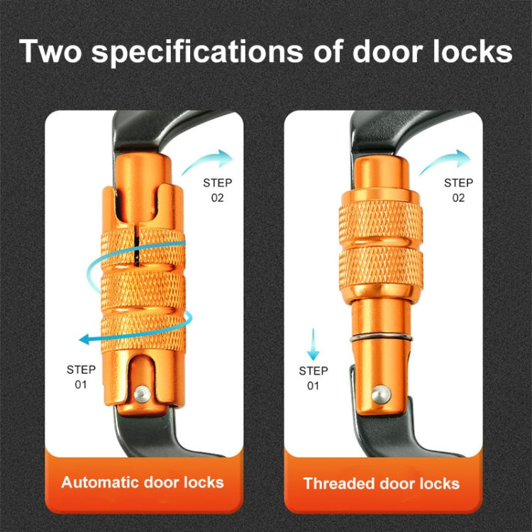 XINDA XD-8128 Outdoor Rock Climbing Load-bearing Carabiner Survive Kits, Color: Automatic-Black
