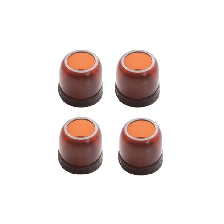 4pcs / Set Thickened Wear-Resistant Table And Chair Leg Covers Household Quiet Non-Slip Stool Foot Protector, Style: Mini Small Round Light Brown