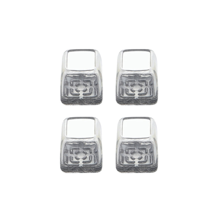 4pcs / Set Thickened Wear-Resistant Table And Chair Leg Covers Household Quiet Non-Slip Stool Foot Protector, Style: Mini Small Square Transparent