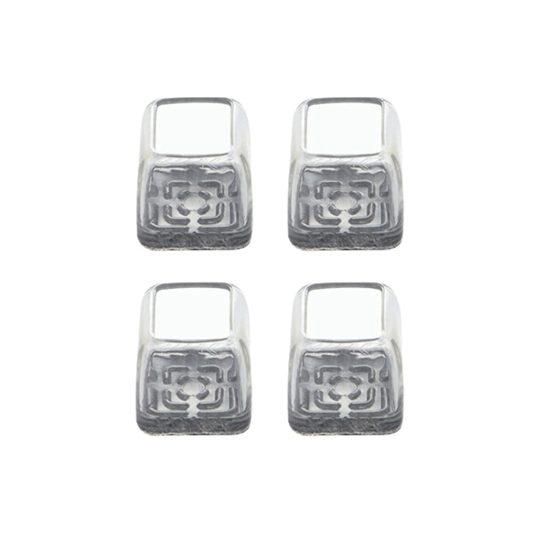 4pcs / Set Thickened Wear-Resistant Table And Chair Leg Covers Household Quiet Non-Slip Stool Foot Protector, Style: Small Square Transparent