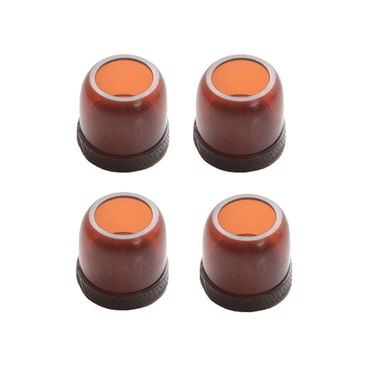 4pcs / Set Thickened Wear-Resistant Table And Chair Leg Covers Household Quiet Non-Slip Stool Foot Protector, Style: Large Round Light Brown