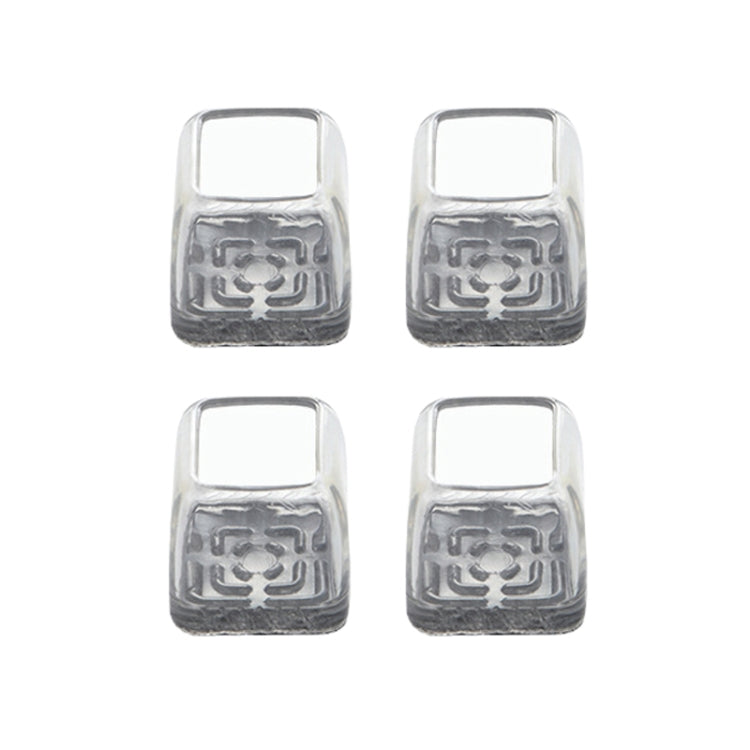 4pcs / Set Thickened Wear-Resistant Table And Chair Leg Covers Household Quiet Non-Slip Stool Foot Protector, Style: Medium Square Transparent