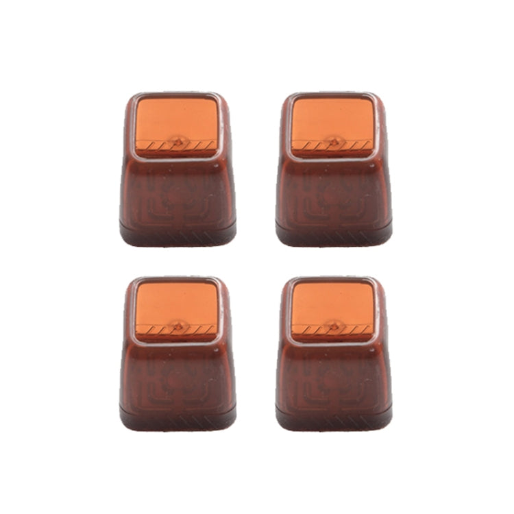 4pcs / Set Thickened Wear-Resistant Table And Chair Leg Covers Household Quiet Non-Slip Stool Foot Protector, Style: Medium Square Light Brown
