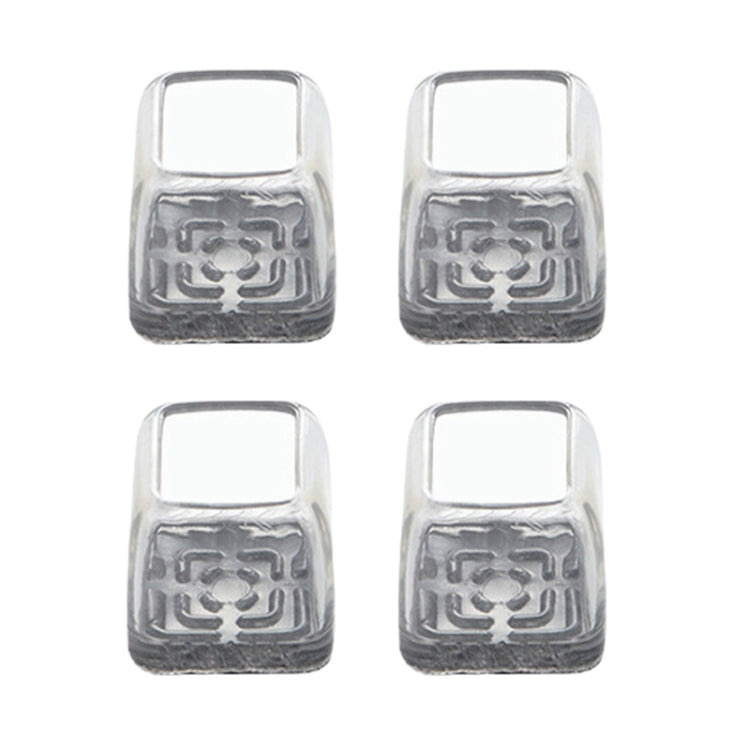 4pcs / Set Thickened Wear-Resistant Table And Chair Leg Covers Household Quiet Non-Slip Stool Foot Protector, Style: Large Square Transparent