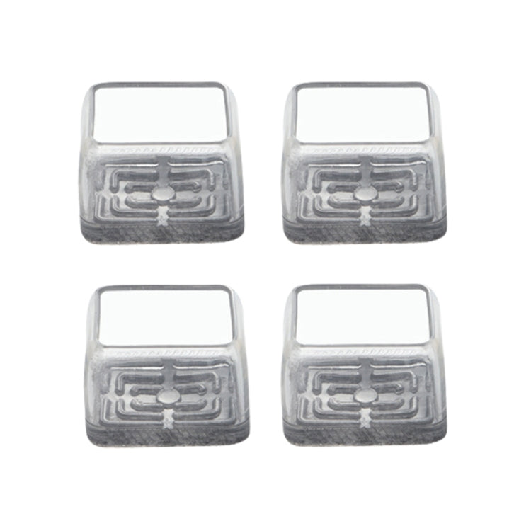 4pcs / Set Thickened Wear-Resistant Table And Chair Leg Covers Household Quiet Non-Slip Stool Foot Protector, Style: Large Rectangular Transparent
