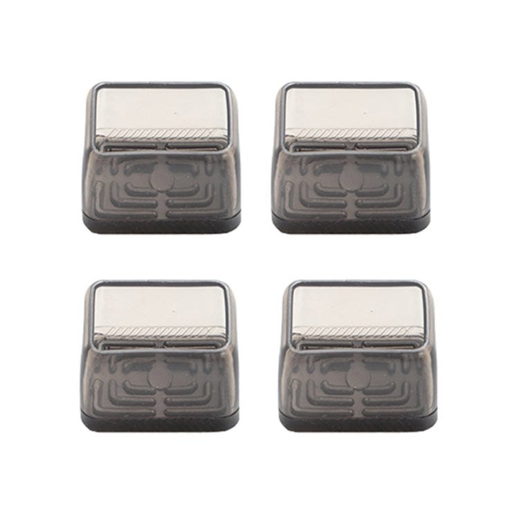 4pcs / Set Thickened Wear-Resistant Table And Chair Leg Covers Household Quiet Non-Slip Stool Foot Protector, Style: Large Rectangular Light Gray