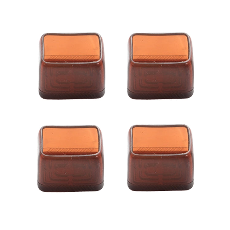 4pcs / Set Thickened Wear-Resistant Table And Chair Leg Covers Household Quiet Non-Slip Stool Foot Protector, Style: Large Rectangular Light Brown