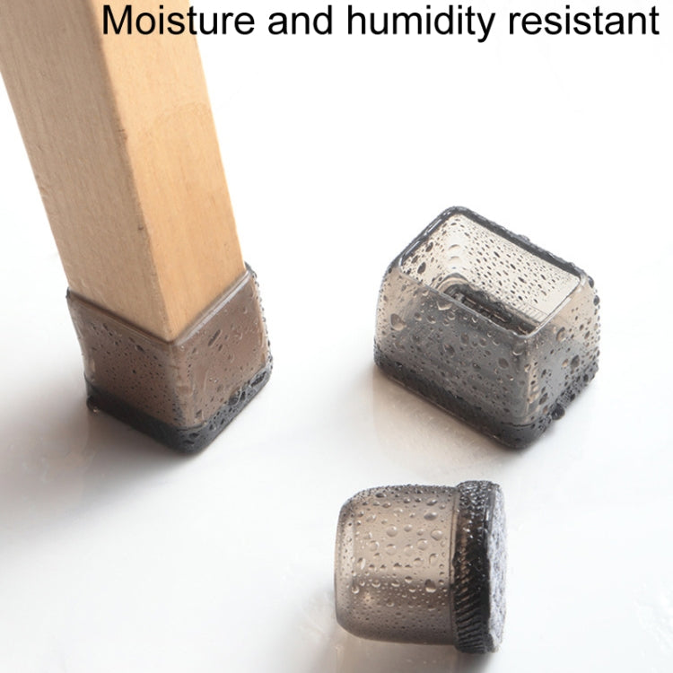 4pcs / Set Thickened Wear-Resistant Table And Chair Leg Covers Household Quiet Non-Slip Stool Foot Protector, Style: Extra Large Round Transparent