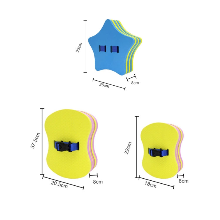Waist Shape Medium EVA Foam Float Back Rafting Swimming Gear Aquatic Outdoor Sports Gear, Color Random Delivery