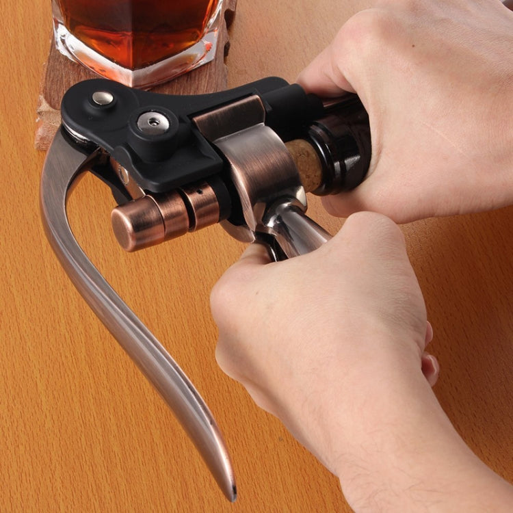 Wine Opener Corkscrew Household Zinc Alloy Manual Bottle Opener, Color: Silver