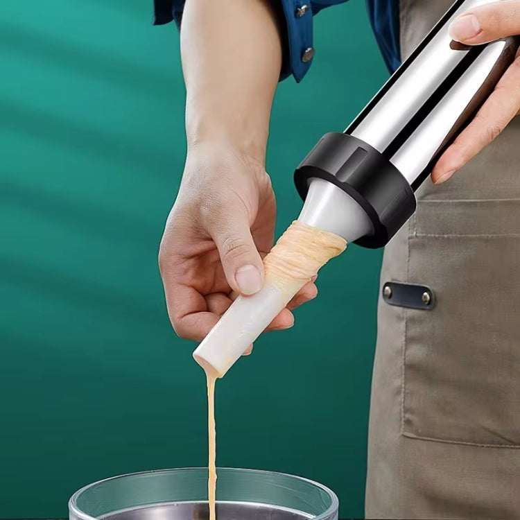 Stainless Steel Sausage Stuffer Tool Hand Operated Meat Sausage Maker With 4pcs Nozzle