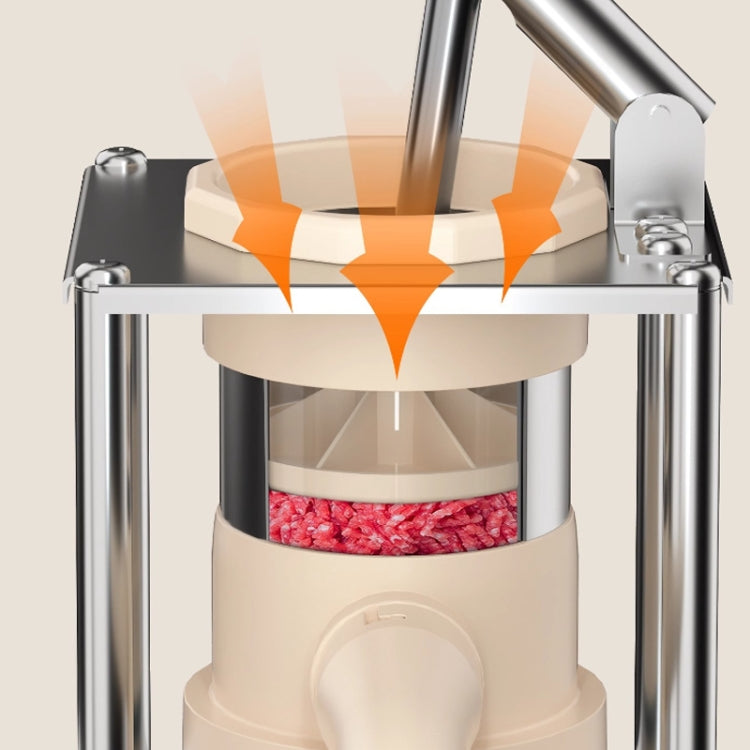 Lever Press Sausage Maker Vertical Fast Manual Sausage Stuffer Tool With 5 Nozzles