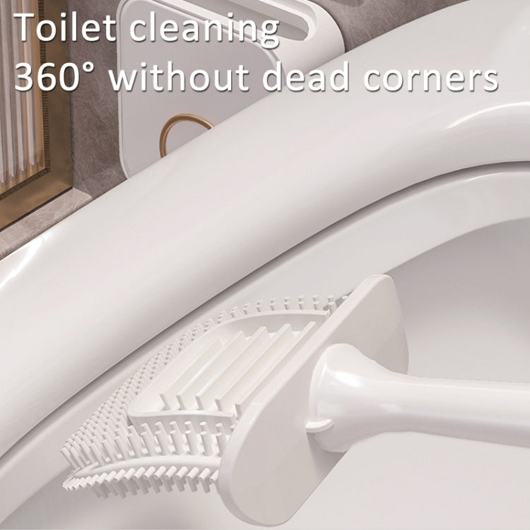 Wall-mounted Toilet Brush and Holder Set Odorless Design with Lid Bathroom Cleaning Kit