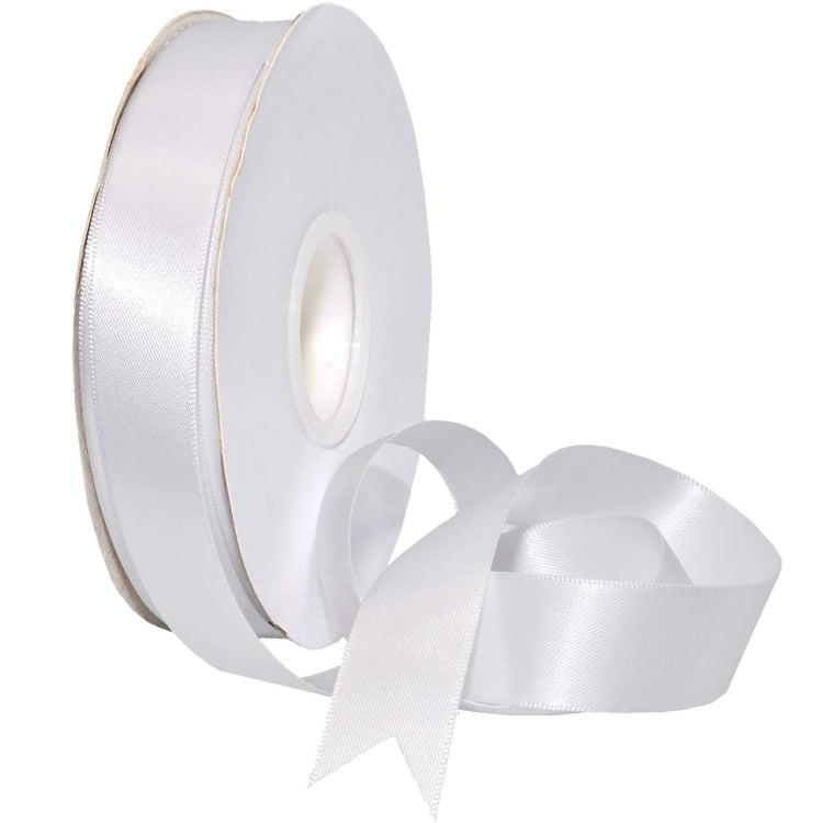 2.5cm X 91m Polyester Ribbon Gift Packaging Cake Wedding Decoration Ribbon, Color: White 029