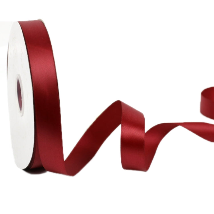 2.5cm X 91m Polyester Ribbon Gift Packaging Cake Wedding Decoration Ribbon, Color: Wine Red 789