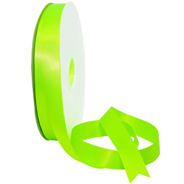 2.5cm X 91m Polyester Ribbon Gift Packaging Cake Wedding Decoration Ribbon, Color: Fluorescent Green 544