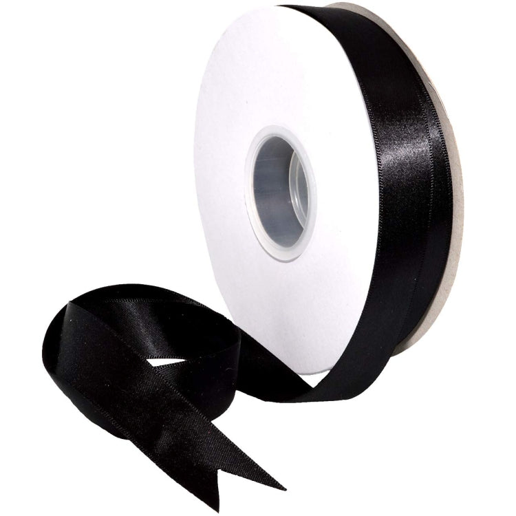 2.5cm X 91m Polyester Ribbon Gift Packaging Cake Wedding Decoration Ribbon, Color: Black 030