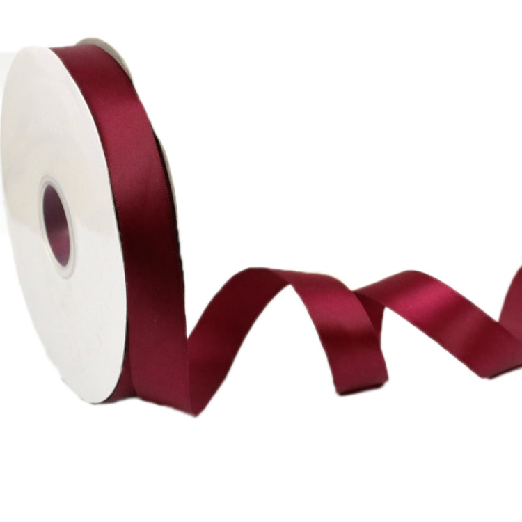 2.5cm X 91m Polyester Ribbon Gift Packaging Cake Wedding Decoration Ribbon, Color: Purple Wine Red 275