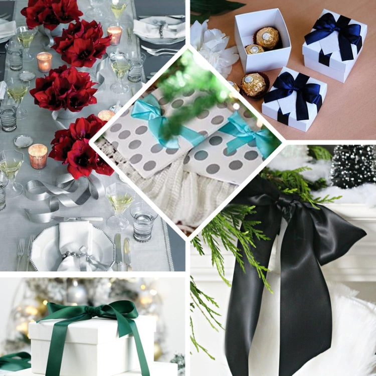 2.5cm X 91m Polyester Ribbon Gift Packaging Cake Wedding Decoration Ribbon, Color: Silver Blue 311