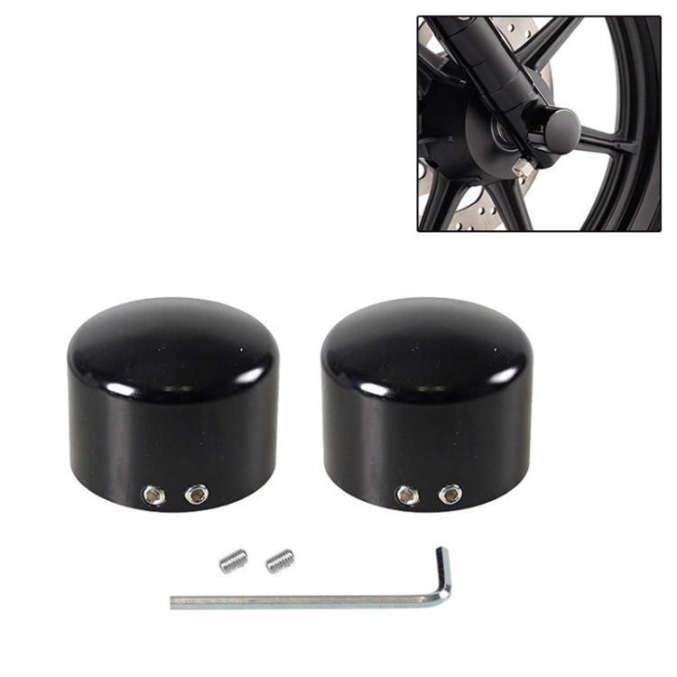 For Harley Davidson Motorcycle Modified Front Axle Wheel Covers Front Axle Decorative Cover - Black