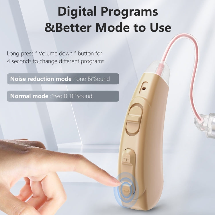 Z-128 Mini Invisible Rechargeable Digital Hearing Aid Personal Sound Amplifier - Skin Color