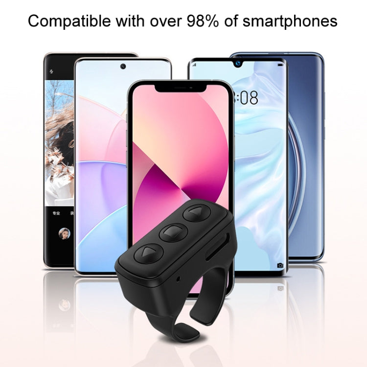 Bluetooth 3 Keys Remote Finger Ring Video Controller Novel Page Flip Photo Tool