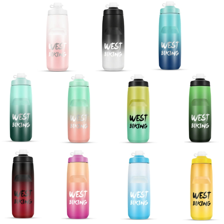 WEST BIKING 750ML Bicycle Water Bottle Portable Outdoor Cycling Water Cup, Color: Black Gray Gradient