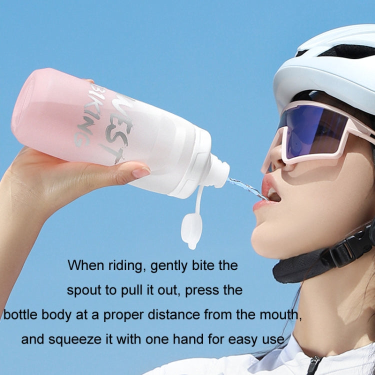 WEST BIKING 620ML Bicycle Water Bottle Portable Outdoor Cycling Water Cup, Color: Dark Green Gradient