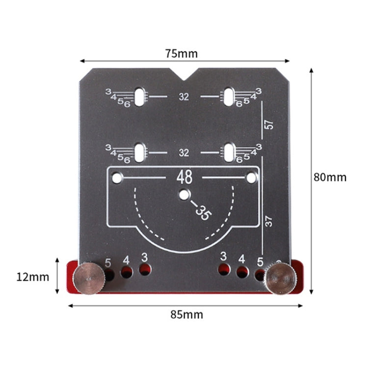 4pcs / Set 35mm Hinge Drilling Locator Hinging Hole Punching Auxiliary Tool, Color: Black