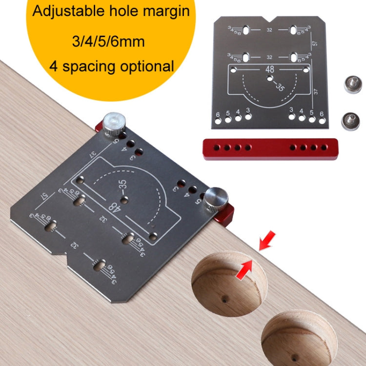 4pcs / Set 35mm Hinge Drilling Locator Hinging Hole Punching Auxiliary Tool, Color: Red