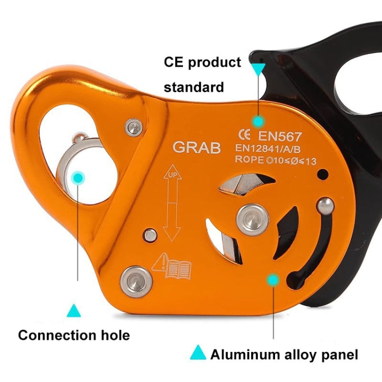 XINDA TPQ6608 High-altitude Work Protector Removable Self-locking Rope Grabber - Orange