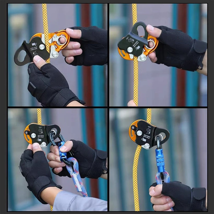 XINDA TPQ6608 High-altitude Work Protector Removable Self-locking Rope Grabber - Orange