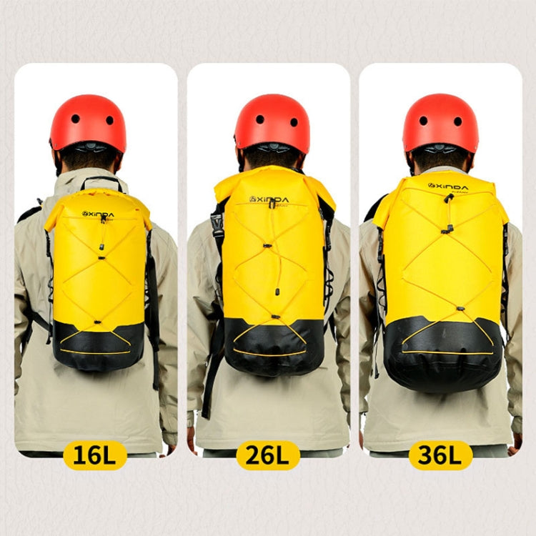 XINDA XD-BAG19 IPX7 Waterproof Outdoor Stream Tracing Backpack Diving Bag, Color: Black-26L