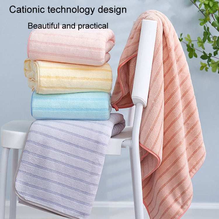 2pcs /Set Thickened Coral Velvet Bath Towel Beach Towel Soft Absorbent No Linting, Size: 70x140cm+35x75cm
