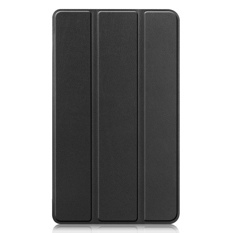 For Blackview Tab 60 8.68-Inch 2023 Custer Pure Color 3-Fold Holder Smart Leather Tablet Case