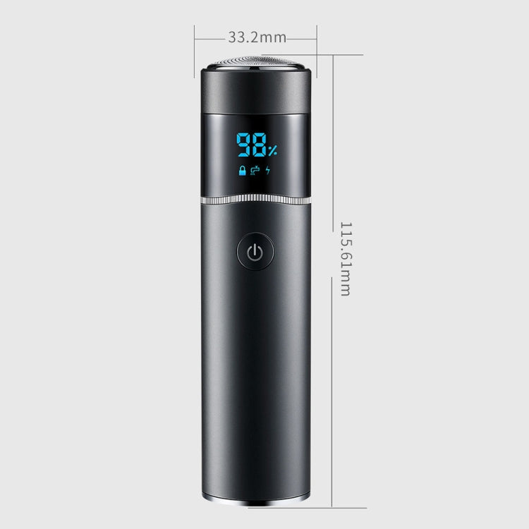 S-1090 IPX7 Waterproof 8D Portable LED Digital Display Round Electric Shaver