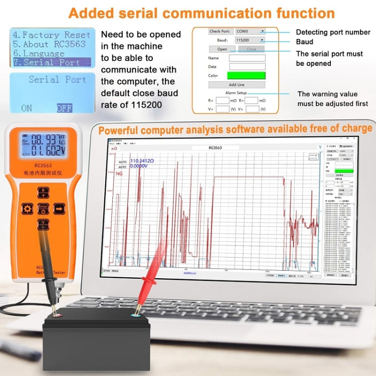 High-Precision Battery Voltage Internal Resistance Tester, Specifications: Host+Clip