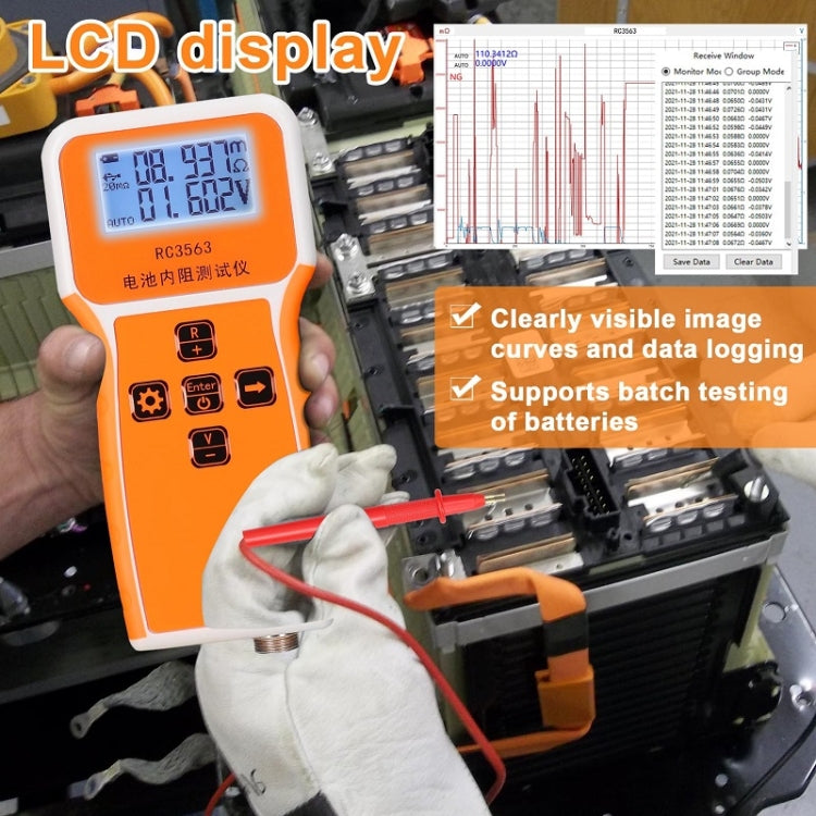 High-Precision Battery Voltage Internal Resistance Tester, Specifications: Host+Clamp