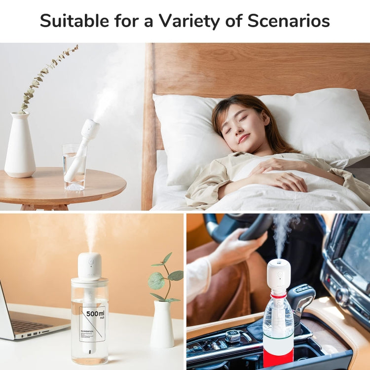 JisuLife JB07 Wireless High Mist Portable Humidifier, No Water Tank, Color: White 2200mAh