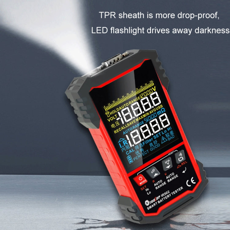 Battery Internal Resistance Tester Lead-Acid Alkaline Lithium Battery Tester, Model: IR502