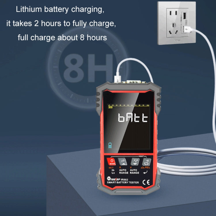 Battery Internal Resistance Tester Lead-Acid Alkaline Lithium Battery Tester, Model: IR502