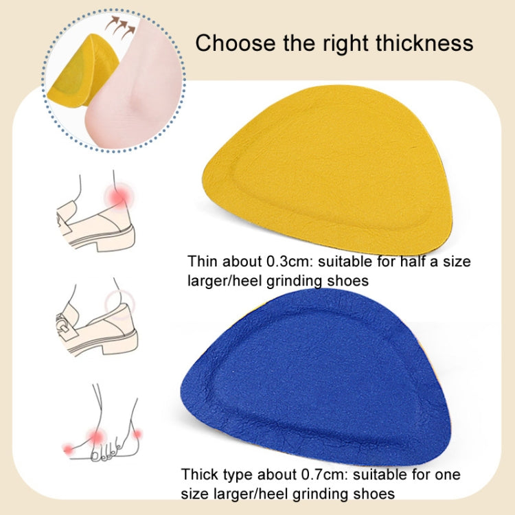 1pair Sneakers Martin Boots Anti-Abrasion Heel Stickers Heel Invisible Self-Adhesive Shoe Stickers, Color: Black Thick