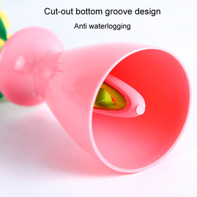 Flower Shaped Long Handle Pot Brush Kitchen Dishes Brush Sink Stove Cleaning Tool