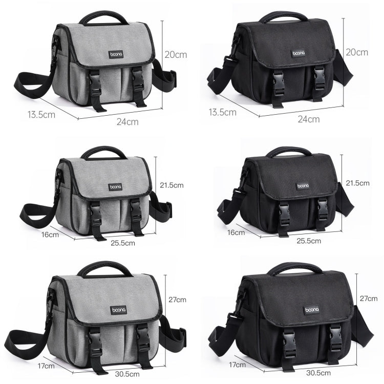 Baona BN-H017 Photography SLR / Micro Single Cross-Body Camera Storage Bag, Color: S Gray